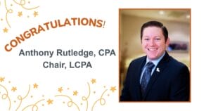 Anthony Rutledge, LaPorte Audit Director, named chair of LCPA